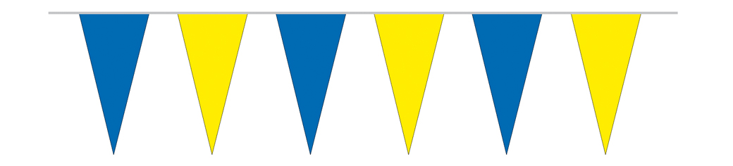 Wimpelketten, blau/weiß