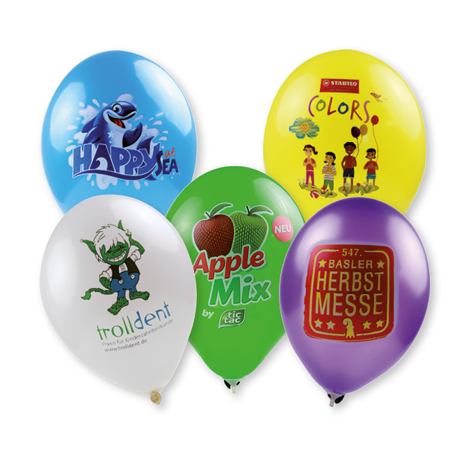 Luftballons Siebdruck, violett