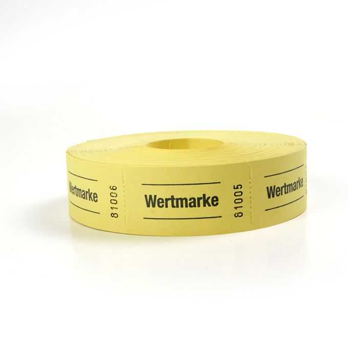 Wertmarken 57 x 30 mm, gelb