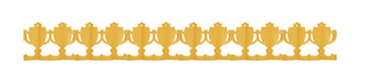 Girlande Pokal gold/gelb